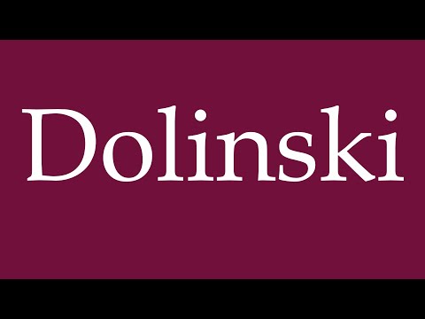 How to Pronounce ''Dolinski'' Correctly in German