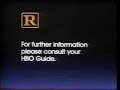 HBO Rated R Bumper From Early 1985