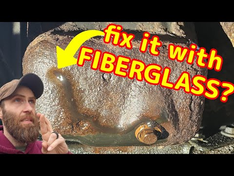 How to repair a SEVERLY LEAKING OIL PAN - Fiberglass and JB Weld?