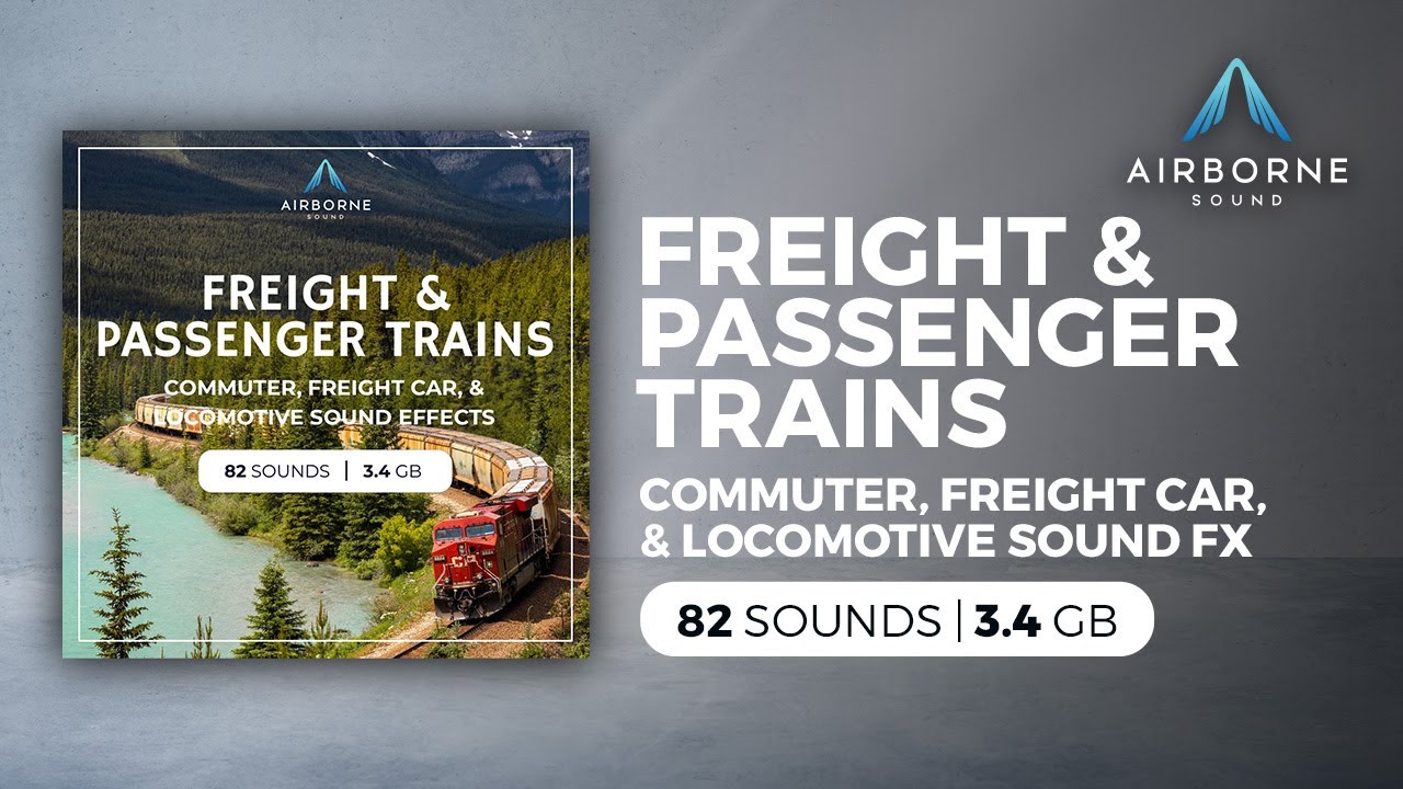 Freight and Passenger Trains Sound Effects Library