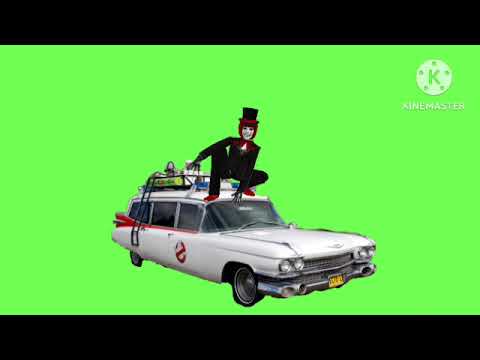 katie killerson jumping onto the ecto-1 green screen 2
