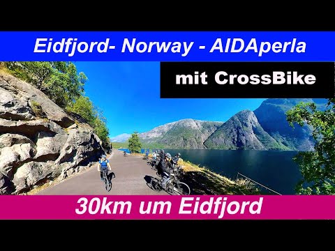 Eidfjord  30km  mit AIDA CrossBike  durch Norwegen