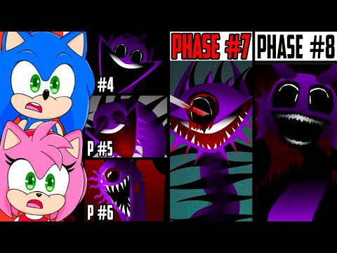Sonic and Amy watch Phase 1-2 VS Phase 3-4 VS Phase 5-6 VS Phase 7 VS Phase 8 in Incredibox Sprunki!
