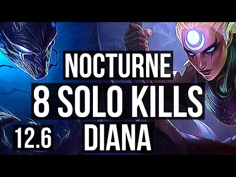 NOCTURNE vs DIANA (JNG) | 4.3M mastery, 8 solo kills, 1700+ games, 12/2/9 | EUW Master | 12.6