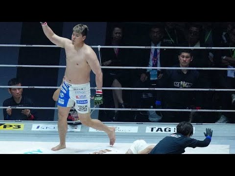 【衝撃映像⚡】上田幹雄、63秒で膝破壊KO‼極真の蹴りが炸裂したRIZIN男祭り‼🥋💥🔥