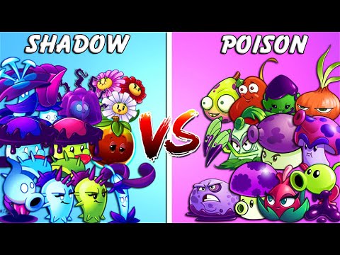 Team SHADOW vs POISON Plants - Who Will Win? - PvZ 2 Team Plant Battlez