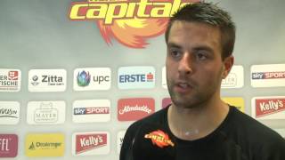 Stimme zum Spiel: UPC Vienna Capitals - Olimpija Ljubljana (02.10.2016), Riley Holzapfel