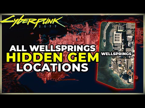ALL WELLSPRINGS HIDDEN GEM LOCATIONS - CYBERPUNK 2077 - SECRET LEGENDARY EPIC AND RARE ITEMS GUN