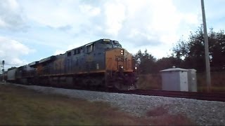 preview picture of video 'CSX Ethanol Train Cruising Through Valrico Bone Valley Junction'