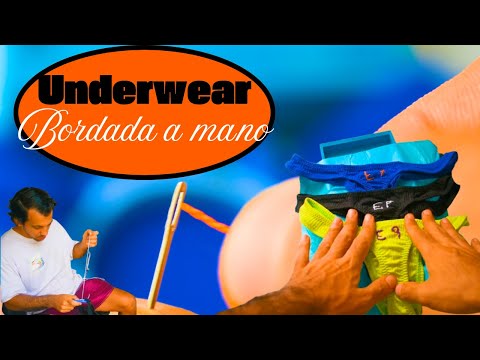 Hand-embroidered men's thong 🪡👌