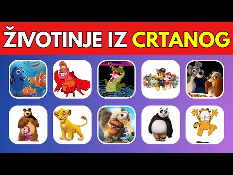 Pogađajmo životinje iz crtanog filma! 🐾🎬
