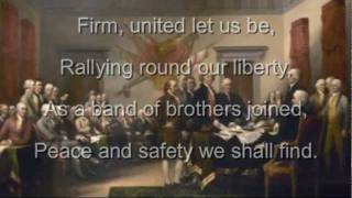 Hail Columbia! with Lyrics; First American National Anthem - United States of America