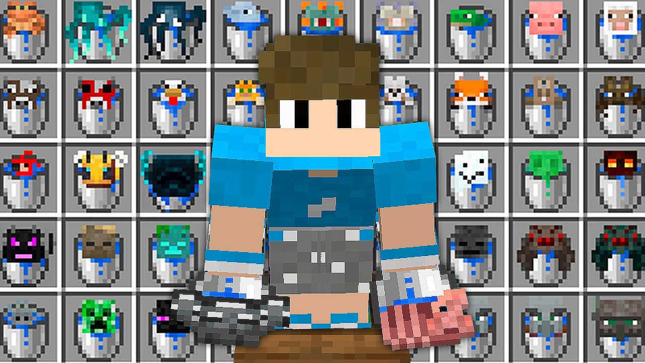 PRENDI TODOS OS MOBS EM BALDES NO MINECRAFT