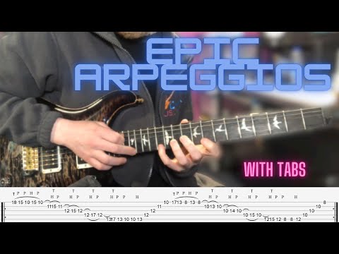 Weekend Shred #11- Gm/Fmajor tapping/sweeping arpeggio lick- WITH TABS
