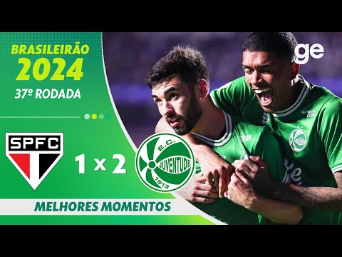 Gols e lances de São Paulo x Juventude-RS
