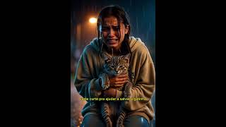 Ela estava perdida na tempestade 🥺 #cats #meow #happy #cute