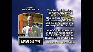 Lennie Gustave ~ Short Obituary