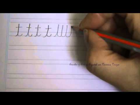 Caligrafía: Cómo escribir la letra t minúscula