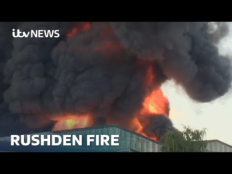 Fire bosses declare 'major incident' after huge fire at Rushden recycling centre | ITV News
