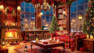 Warm Fireplace Sounds & Relaxing Christmas Jazz Music for Stress Relief🔥Cozy Christmas Jazz Ambience