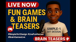 LIVE Now: Fun Games, Brain Teasers & Challenges! 🎮🧠 | Simple-1 Art Design