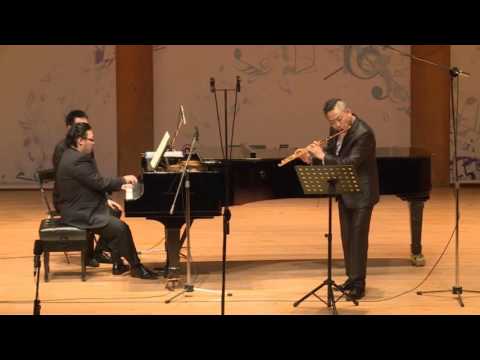 Donizetti  sonate in C for flute and piano -- by Yong Ma,  David Qu