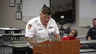 Village of Carol Stream Veterans Spotlight - Mike Johns