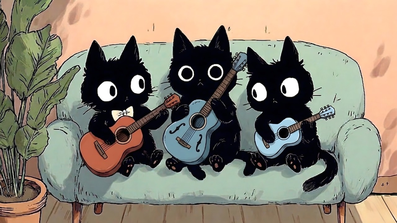 Black Cat Jazz Guitar Night – Smooth Lounge Session for Deep Relaxation