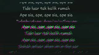 Fariz Jabba - Ape Sia (Lyrics / Lyric Video)(Bass Boosted) 🎵