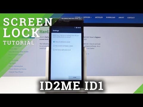 How to Set Up Lock Screen in ID2ME ID1 - Add Pattern & Password