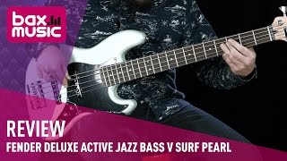Video thumbnail for Fender Deluxe Active Jazz Bass V Surf Pearl Review | Bax Music by Bax-shop | Bax Music Goes