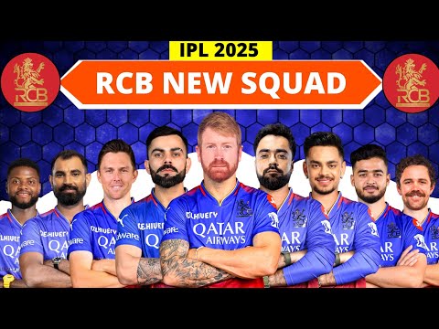 IPL 2025 | Royal Challengers Bangalore New Squad | RCB Full Squad 2025 | RCB Team 2025 Players List