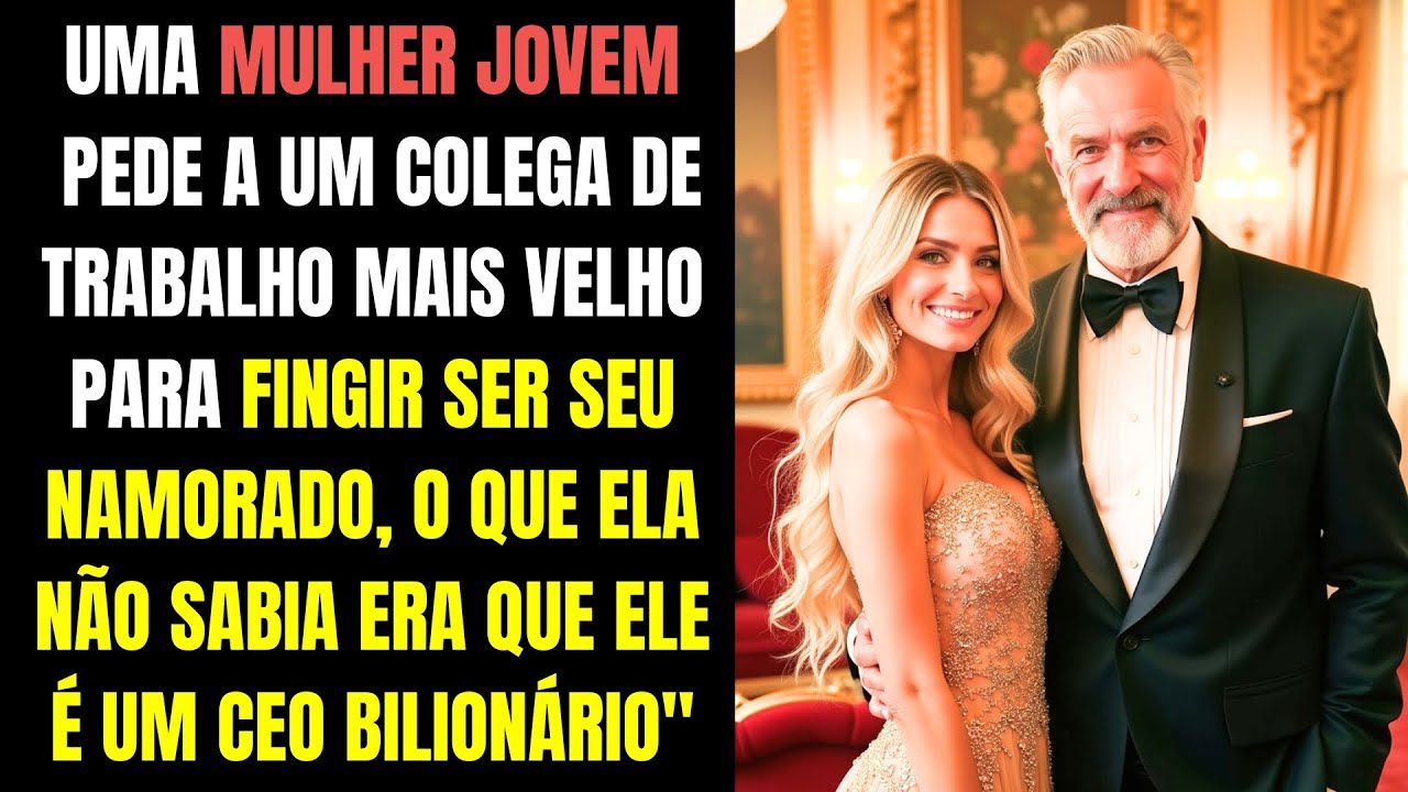 UMA MULHER JOVEM PEDE A UM COLEGA DE TRABALHO MAIS VELHO PARA FINGIR SER SEU NAMORADO, O QUE ELA ..
