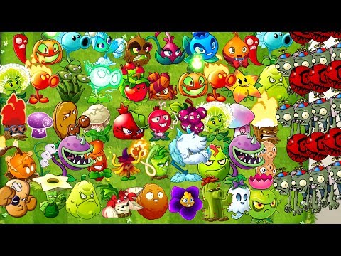 Plants vs. Zombies 2 Every Premium Plant Max Level Power Up vs Balloon Zombies