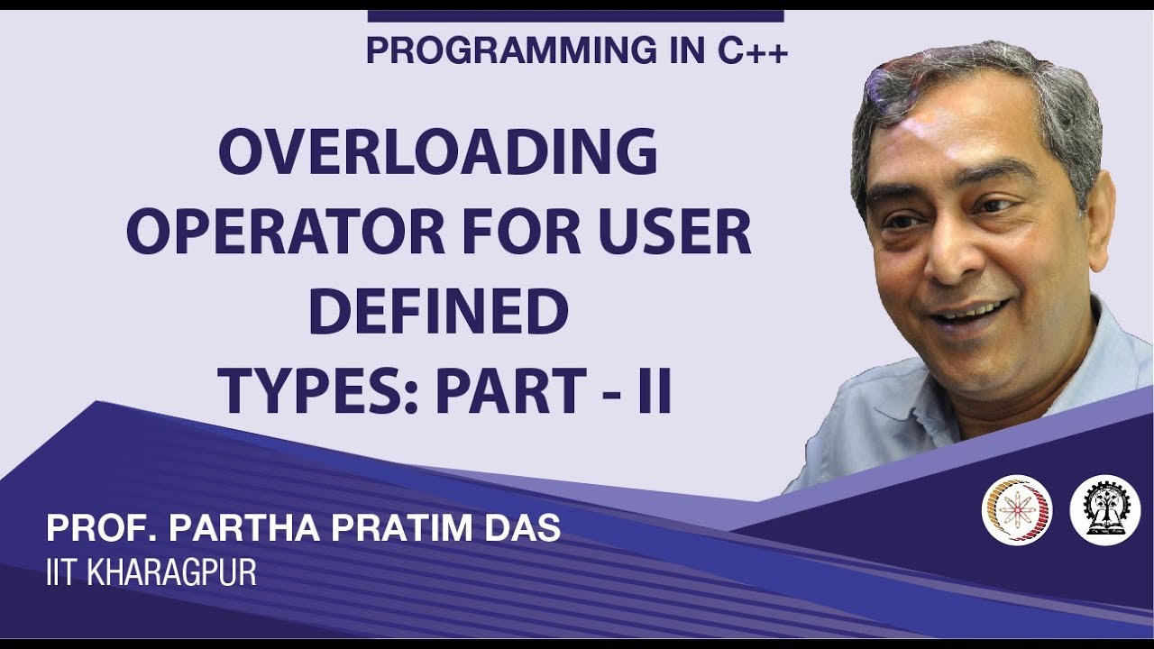 Overloading Operator for User Defined TypesPart - II (Lecture 34)