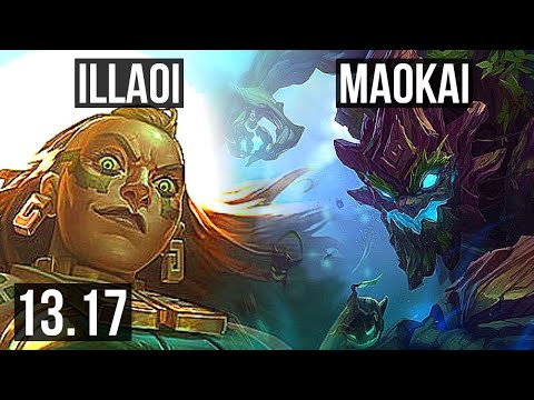 ILLAOI vs MAOKAI (TOP) | 2.1M mastery, 1100+ games, 4/1/1 | KR Diamond | 13.17