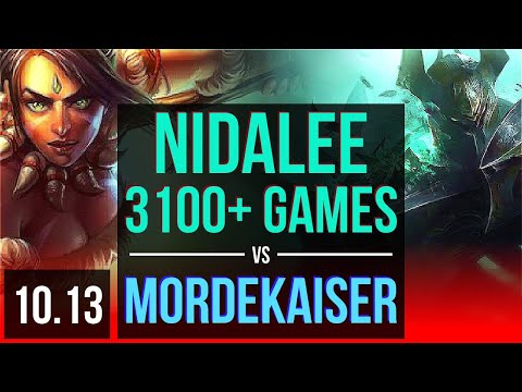NIDALEE vs MORDEKAISER (TOP) (DEFEAT) | 5.5M mastery points, 3100+ games | NA Grandmaster | v10.13