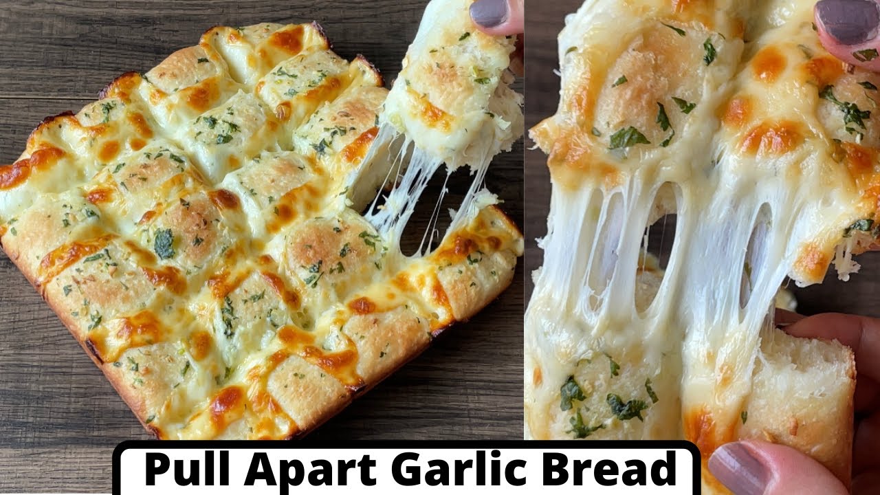 Pull Apart Garlic Bread Recipe | Cheesy Pull Apart Garlic Bread | Cheesy Garlic Bread | Bread Recipe