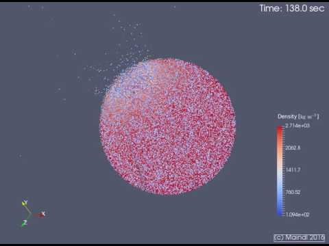 A 1km-asteroid hits an object the size of Phobos