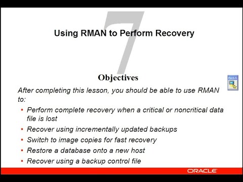 Oracle Database Recovery using RMAN || Oracle Recovery Manager