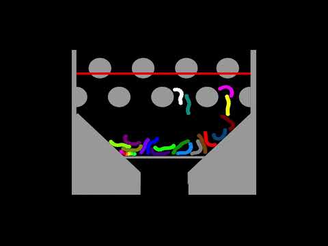 Shutter Crush Worm Survival Race in Algodoo #shorts