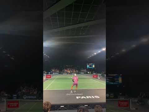 Jack Draper playing against Taylor Fritz in Paris Bercy 2024 🇫🇷 #tennis #courtlevel #draper