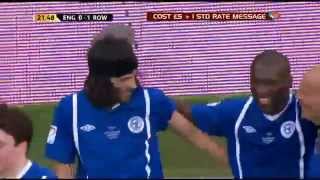 Kasabian's Sergio Pizzorno scores for Soccer Aid 2012