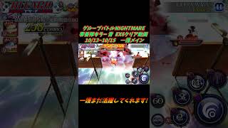 一護メイン グループバトルNIGHTMARE 零番隊キラー 青 EX6 クリア動画  10/13~10/15  #ブレソル#グルバト#GuildQuest#BLEACH