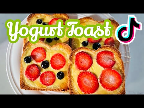 How to Make Tiktok Yogurt Toast!! Viral Tiktok Custard Toast Recipe