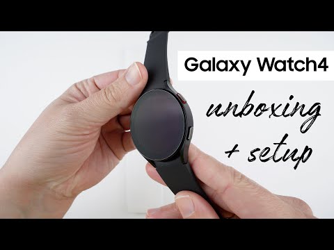 Samsung Galaxy Watch 4 Unboxing and Setup (44mm Black)