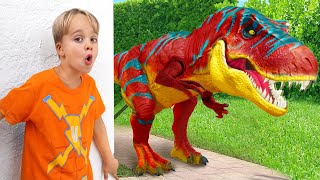 Chris learned to run quickly and safely from Dinosaurs