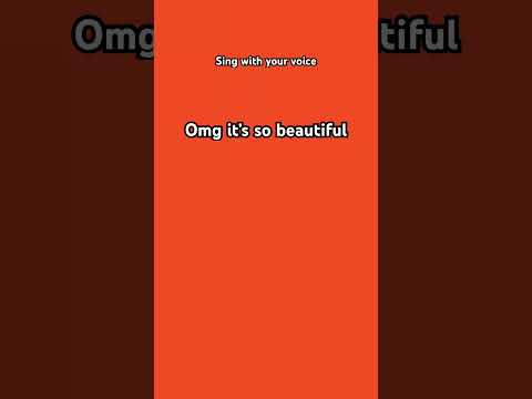 Can you sing it 🎶