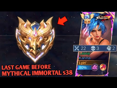 HYPER KARINA IN LAST GAME BEFORE MYTHICAL IMMORTAL SEASON 38?! 😱🔥 TOP 1 GLOBAL KARINA