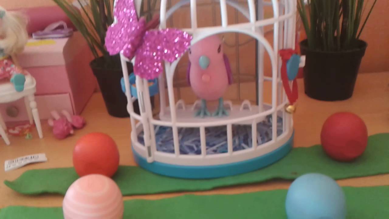 Little live pets vogel mit blau weißem Käfig !!!